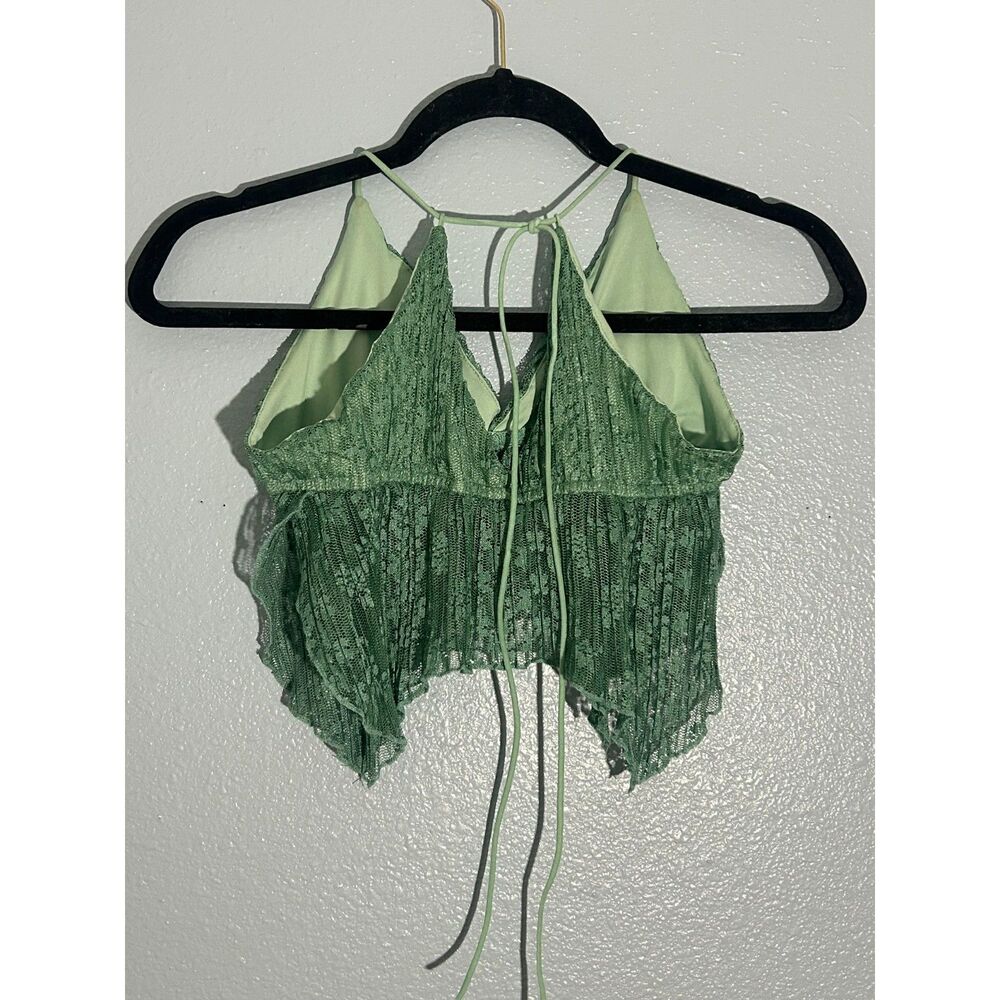 Lace Cropped Cami with Flowy Hem